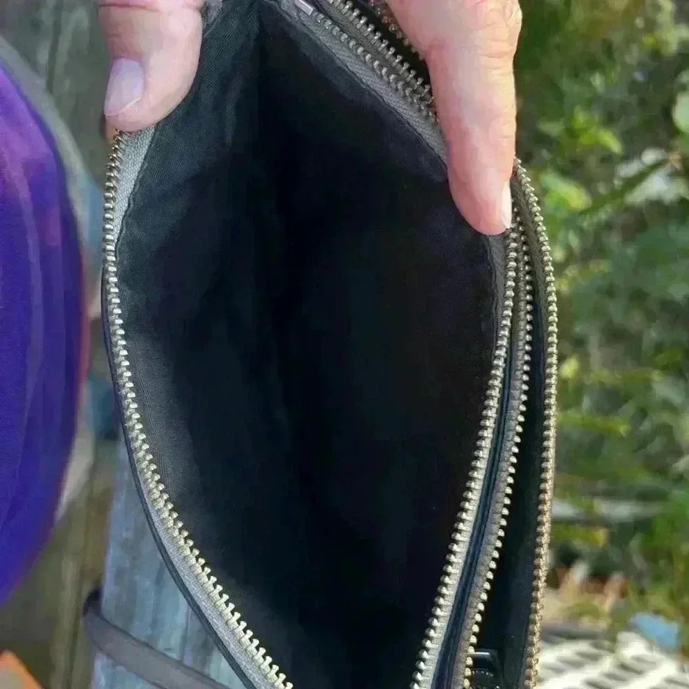 COACH Lyla Gray Pebbled Leather Crossbody Bag With Hangtag And Nickel Accents